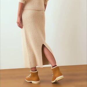 House of Harlow 1960 Nougat Heather Cashmere Skirt